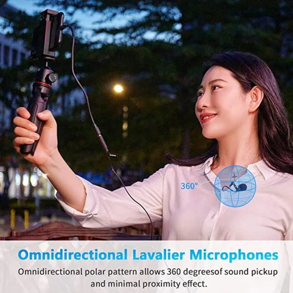 BOYA M2D Dual Mini Lavalier omnidirectional Microphone for iOS Devices